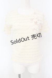 PINK HOUSE / ドットチュールTシャツ  アイボリー O-25-07-08-089-LO-TO-IG-OS