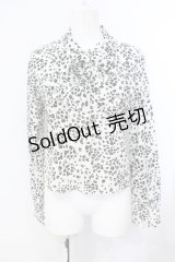 mon lily / レオパード柄ブラウス M アイボリー O-25-07-08-011-LO-BL-OW-ZY
