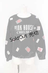 PINK HOUSE / パッチワークトレーナー  クロ O-25-07-08-103-LO-TO-IG-OS