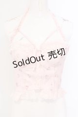 Bobon21 / ホルターネックレースアップミニ丈ビスチェ S チューリップ柄 O-25-07-08-113-EL-TO-IG-OS