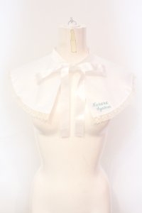 KURARASYSTEM couture / つけ襟  シロ×サックス O-25-07-08-114-EL-ZA-IG-OS