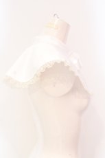 画像3: KURARASYSTEM couture / つけ襟  シロ×サックス O-25-07-08-114-EL-ZA-IG-ZT256 (3)