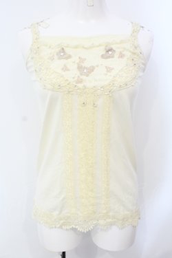 画像1: axes femme / バタフライモチーフキャミ M キナリ O-25-07-08-002-AX-TO-OW-OS