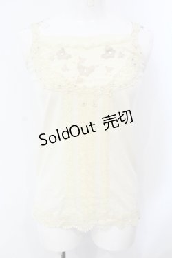 画像1: axes femme / バタフライモチーフキャミ M キナリ O-25-07-08-002-AX-TO-OW-OS