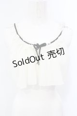 mon lily / フリルショートトップス M キナリ O-25-07-08-018-LO-TO-OW-OS
