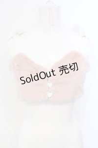 mon lily / リボンファーキャミソール M ピンク O-25-07-08-019-LO-TO-OW-OS