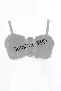 画像1: mon lily / ファーキャミソール M クロ O-25-07-08-020-LO-TO-OW-OS