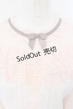 画像2: axes femme POETIQUE / レーシーフリルスタンドブラウス M ピンク O-25-07-08-024-AX-TO-OW-ZT055