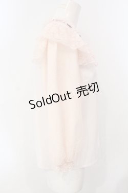 画像3: axes femme POETIQUE / レーシーフリルスタンドブラウス M ピンク O-25-07-08-024-AX-TO-OW-ZT055