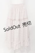 axes femme POETIQUE / シアーチェックティアードスカート M ピンク O-25-07-08-025-AX-SK-OW-OS