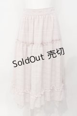 axes femme POETIQUE / シアーチェックティアードスカート M ピンク O-25-07-08-025-AX-SK-OW-OS