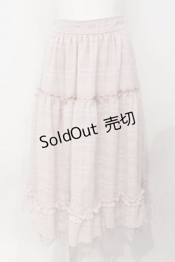 画像1: axes femme POETIQUE / シアーチェックティアードスカート M ピンク O-25-07-08-025-AX-SK-OW-OS
