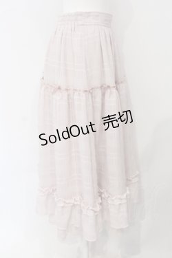 画像2: axes femme POETIQUE / シアーチェックティアードスカート M ピンク O-25-07-08-025-AX-SK-OW-OS