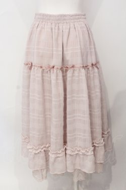 画像3: axes femme POETIQUE / シアーチェックティアードスカート M ピンク O-25-07-08-025-AX-SK-OW-OS