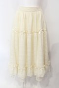 axes femme POETIQUE / シアーチェックティアードスカート M キナリ O-25-07-08-026-AX-SK-OW-OS