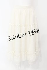 axes femme POETIQUE / シアーチェックティアードスカート M キナリ O-25-07-08-026-AX-SK-OW-OS