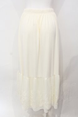 画像3: axes femme / 繊細刺繍レースペチスカート F キナリ O-25-07-08-027-AX-SK-OW-OS