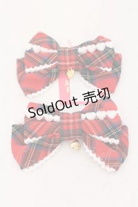Angelic Pretty / タータンチェックリボンクリップSet  アカ O-25-07-10-030-AP-AC-OW-OS
