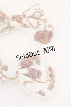 画像2: metamorphose / ゴブラン風くまちゃんリボンクリップ  オフシロ O-25-07-10-031-ME-AC-OW-OS