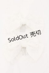metamorphose / ラメ総レースパール付リボンコーム  シロ O-25-07-10-033-ME-AC-IG-OS