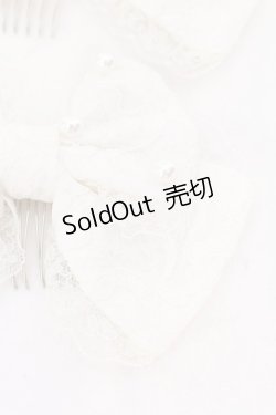 画像2: metamorphose / ラメ総レースパール付リボンコーム  シロ O-25-07-10-033-ME-AC-IG-OS
