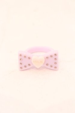 画像1: MILK / ロゴハートリボンリング  ラベンダー O-25-07-10-039-ML-AC-IG-OS