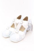 Lovely Tency / MA フリルリボンPLP パンプス L サックス O-25-07-10-043-LO-SH-IG-OS