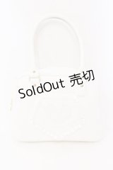 metamorphose / 刺繍入りフリルBAG  シロ O-25-07-10-044-ME-BG-IG-OS