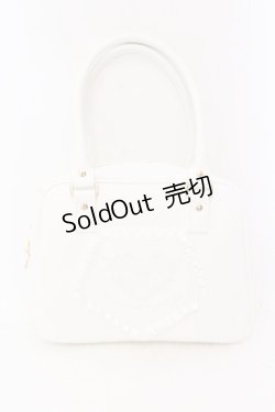 画像1: metamorphose / 刺繍入りフリルBAG  シロ O-25-07-10-044-ME-BG-IG-OS