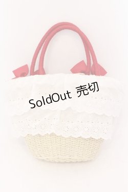 画像3: axes femme kawaii / いちごあみぐるみ付カゴバッグ  アカ×ナチュラル O-25-07-10-045-AX-BG-IG-OS