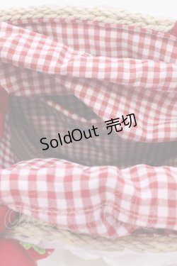 画像4: axes femme kawaii / いちごあみぐるみ付カゴバッグ  アカ×ナチュラル O-25-07-10-045-AX-BG-IG-OS