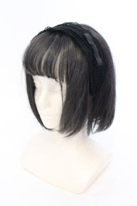 Melody BasKet / 旋律で紡いだレースカチューシャ  クロ O-25-07-10-007-LO-AC-IG-OS