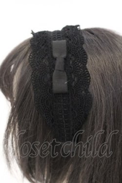 画像3: Melody BasKet / 旋律で紡いだレースカチューシャ  クロ O-25-07-10-007-LO-AC-IG-OS