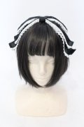 metamorphose / ダルサテンリボンカチューシャ  クロ×シロ O-25-07-10-010-ME-AC-IG-OS