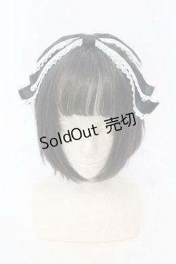 画像1: metamorphose / ダルサテンリボンカチューシャ  クロ×シロ O-25-07-10-010-ME-AC-IG-ZT271