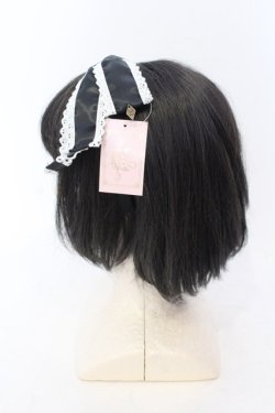 画像2: metamorphose / ダルサテンリボンカチューシャ  クロ×シロ O-25-07-10-010-ME-AC-IG-OS