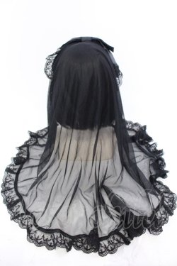 画像4: Angelic Pretty / Angel Ribbonベールカチューシャ  クロ O-25-07-10-001-AP-AC-IG-OS