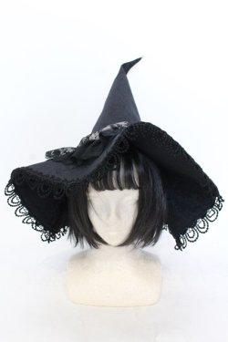 画像2: ALICE and the PIRATES / Sweet Rose 魔女ハット  クロ O-25-07-10-013-PA-AC-OW-OS
