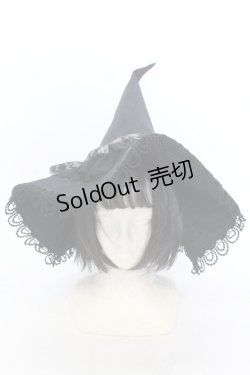画像2: ALICE and the PIRATES / Sweet Rose 魔女ハット  クロ O-25-07-10-013-PA-AC-OW-ZT-K011