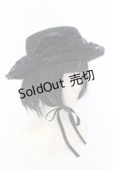MARBLE / ティアードフリルフェルトハット  ブラック O-25-07-10-016-GO-AC-IG-OS