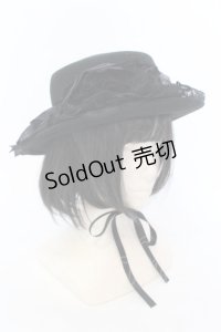 MARBLE / ティアードフリルフェルトハット  ブラック O-25-07-10-016-GO-AC-IG-OS