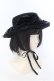 画像1: MARBLE / ティアードフリルフェルトハット  ブラック O-25-07-10-016-GO-AC-IG-OS (1)