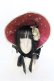画像2: ALICE and the PIRATES / 星影のカルナヴァル ボンネット  えんじ O-25-07-10-019-PA-AC-IG-OS (2)