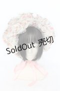 metamorphose / 花柄ハーフボンネット  アイボリー×ピンク O-25-07-10-020-ME-AC-IG-OS
