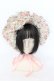画像1: metamorphose / 花柄ハーフボンネット  アイボリー×ピンク O-25-07-10-020-ME-AC-IG-OS (1)