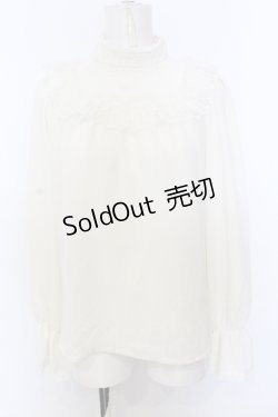 画像1: Moi-meme-Moitie / フラワーレースカットソー 2 オフホワイト O-25-07-11-024-MO-TO-IG-OS