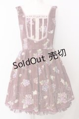 Secret Honey / ぶどう柄ジャンパースカート  ワイン O-25-07-11-025-CA-OP-IG-OS