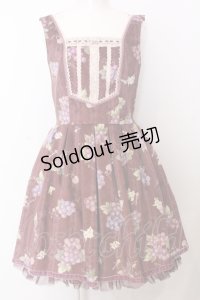 Secret Honey / ぶどう柄ジャンパースカート  ワイン O-25-07-11-025-CA-OP-IG-OS