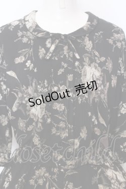 画像2: KANEKO ISAO / モノクロローズブーケワンピース  クロ O-25-07-11-028-EL-OP-IG-OS