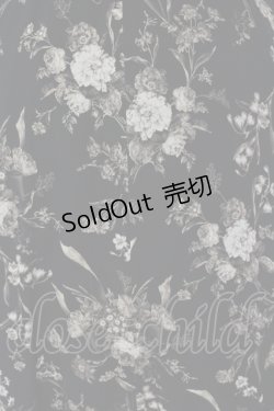 画像5: KANEKO ISAO / モノクロローズブーケワンピース  クロ O-25-07-11-028-EL-OP-IG-OS